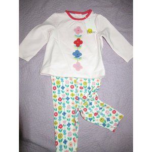 nwt Baby Boden almond blossom applique top posey legging set baby girl 0 m 3 m